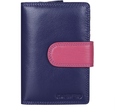 

Calfnero Women Blue Genuine Leather Wallet(10 Card Slots), Blue multi