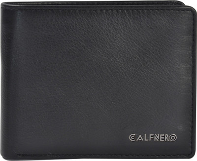 

Calfnero Men Black Genuine Leather Wallet(8 Card Slots)