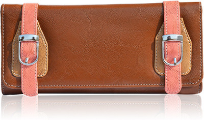 

Quickk Women Brown Artificial Leather Wrist Wallet(6 Card Slots)
