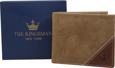 

THE KINGSMAN NEWYORK Men Brown Genuine Leather Wallet(10 Card Slots)