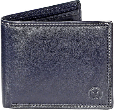 

Ox Men Blue Genuine Leather Wallet(7 Card Slots)