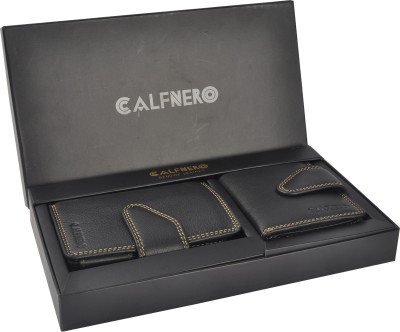 Calfnero Men Tan Genuine Leather Wallet(12 Card Slots)