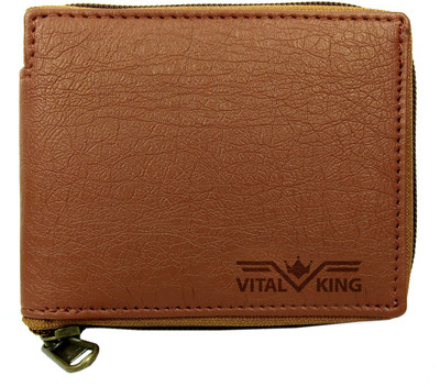 

Vital King Men Tan Artificial Leather Wallet(5 Card Slots)