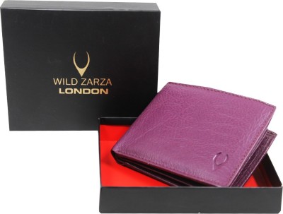 

WILD ZARZA LONDON Men Purple Genuine Leather Wallet(11 Card Slots)