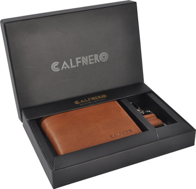 

Calfnero Men Brown Genuine Leather Wallet(8 Card Slots)