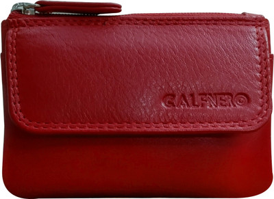 

Calfnero Men Red Genuine Leather Wallet(1 Card Slot)