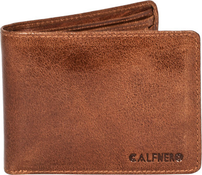 

Calfnero Men Casual Brown Genuine Leather Wallet(6 Card Slots), Camel