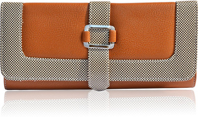 

Quickk Women Beige Artificial Leather Wrist Wallet(6 Card Slots)