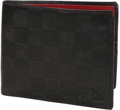 

BURAK Men Black Artificial Leather Wallet(5 Card Slots), Black-01