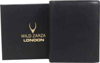 WILD ZARZA LONDON Men Black Genuine Leather Wallet(11 Card Slots)