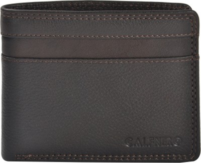 Calfnero Men Brown Genuine Leather Wallet(6 Card Slots)