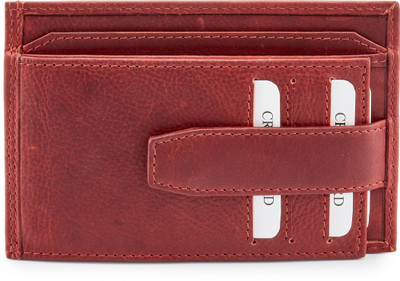 

Calfnero Men Red Genuine Leather Card Holder(9 Card Slots)