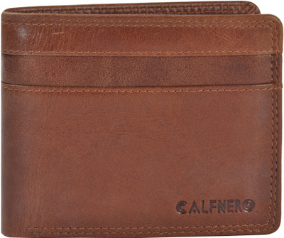 

Calfnero Men Brown Genuine Leather Wallet(6 Card Slots), Camel