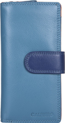 

Calfnero Women Green Genuine Leather Wallet(16 Card Slots), Ferozi multi