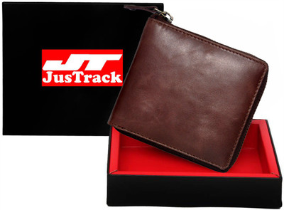 

Justrack Men Brown Genuine Leather Wallet(6 Card Slots)