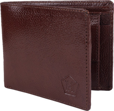 

MMSHOPY Boys Brown Genuine Leather Wallet(2 Card Slots), Shine cherry