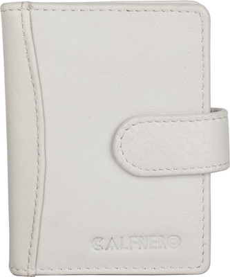 

Calfnero Men White Genuine Leather Card Holder(18 Card Slots)