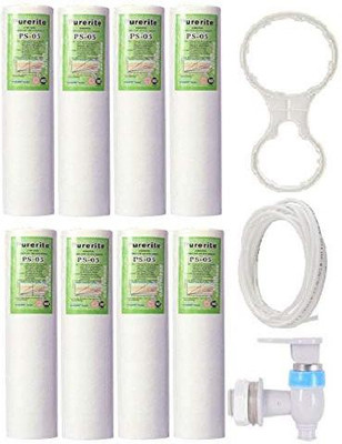 

KRPLUS 8 Pcs Of Purerite PP/Spun Filter + 3 Meter RO Pipe + 1 RO Tap + Spanner Key Suitable For All Types Of Water Purifier (Set Of 11) Solid Filter Cartridge(5, Pack of 11)