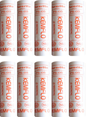 

Kemflo Spun Candle 10" 5 Micron Pre-Filter For RO/UV Pack Of 10 Orange Solid Filter Cartridge(5, Pack of 10)