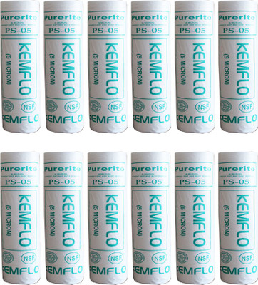

kemflo 10" PP Spun 5 Micron Pack Of 12 Solid Filter Cartridge(5, Pack of 12)