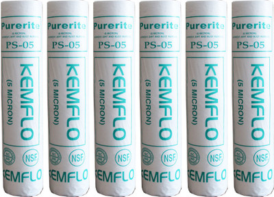 

Kemflo Spun Candle 10" 5 Micron Pre-Filter For RO/UV Pack Of 6 Solid Filter Cartridge(5, Pack of 6)