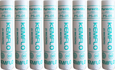 

Kemflo Spun Candle 10" 5 Micron Pre-Filter For RO/UV Pack Of 8 Solid Filter Cartridge(5, Pack of 8)