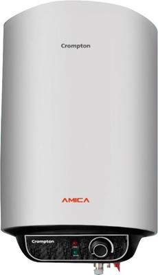 Crompton 15 L Storage Water Geyser (Amica, Black, White)