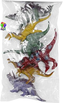 

Fun Villa Dinosaurs Animals Plastic Toys for Kids ( 6 Pcs. Pack )(Multicolor)