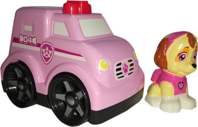 

IndusBay Rescue Mission Paw Pups miniature Paw Patrol Pup SKYE Toy Figure with Toy Vehicle(Pink)