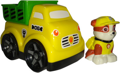 

HALO NATION Paw Patrol - Rubble's Dumper Truck - Figure and Vehicle(Yellow)