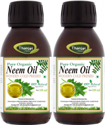 

THANJAI NATURAL 200ml Pure Virgin Cold Pressed Neem Oil 100% Natural Aquatic Plant Fertilizer(200 ml)