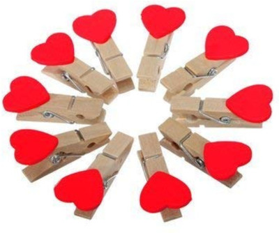 

Way Beyond Mini Wooden Clips Heart Shape for Photo Frames,Paper,Cards,Etc (Set of 10)