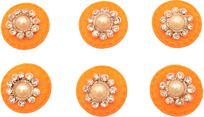 

Foppish Mart Sunny Orange Small Circular Patches /Motifs/ Embroidered badges