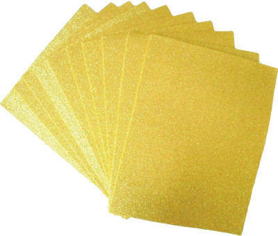 

Way Beyond Self Adhesive Easy To Peel Off Glitter Eva yellow Foam Sheets, A4 Size, Pack Of 10