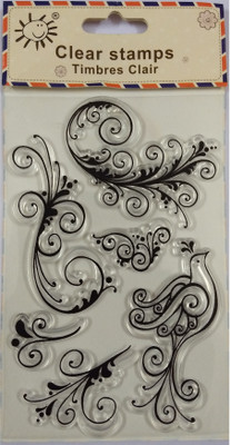 

Vardhman Clear Rubber Stamp, Flower Design Used in Textile & Block Printing, Card & Scrap Booking Making