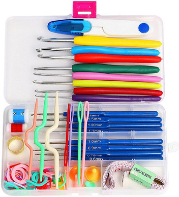 

Xeekart 51 Pcs / Set Needle Arts Crochet Set Knitting Craft Weaving Plastic Yarn Sewing Tools ( 51 Pcs / Set Needle Arts Crochet Set)