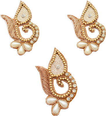 

Foppish Mart Artistic Golden Zardosi Work Patches /Motifs/ Embroidered badges