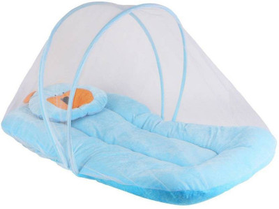 

Styles Closet Soft Velvet Fibre Filled Gaddi With Pillow And Mosquito Net Foldable(Fabric, Multicolor)
