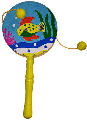 

ChandCreation fish design wooden colourful tik tok rattle for babys Rattle(Multicolor)