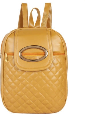 

MUSRAT PU Leather Backpack School Bag Student Backpack Women Travel bag 10 L Backpack C YELLOW 10.0 Backpack(Yellow)