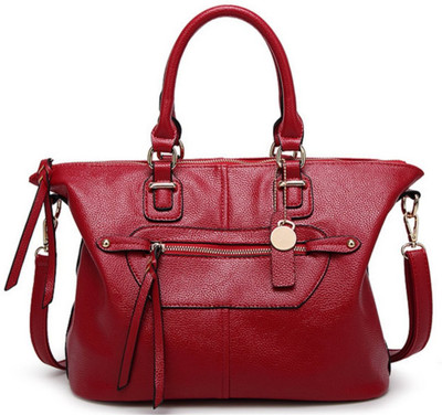 

LACIRA Women's High-Street Leather Handbag Waterproof Shoulder Bag(Red, 12)