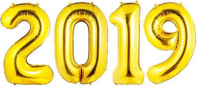 

DJP Solid 2019 GOLD FOIL BALLOON Balloon(Gold, Pack of 1)