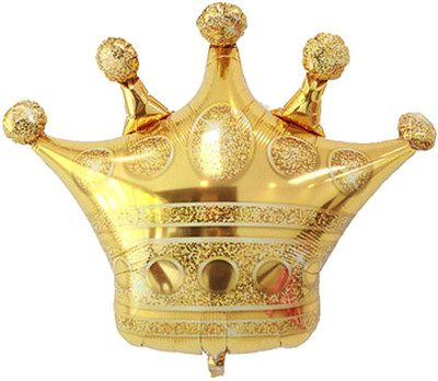 

DJP Solid GOLD CROWN FOIL BALLOON Balloon(Gold, Pack of 1)
