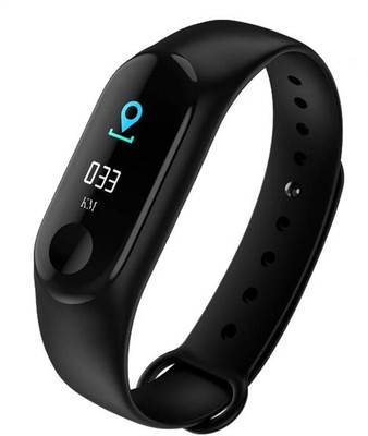 

Blue Birds Solid M3 Band with Heart Rate Pedometer/Sleep Monitoring Functions and Sensor Bluetooth Band(Pack of 1, Black