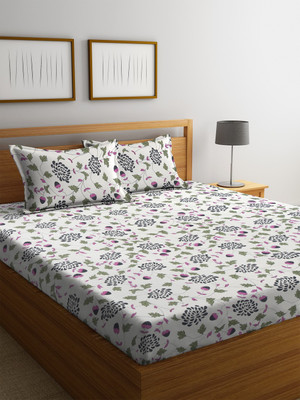 

Cortina 104 TC Cotton Double Floral Bedsheet(Pack of 1, Multicolor)