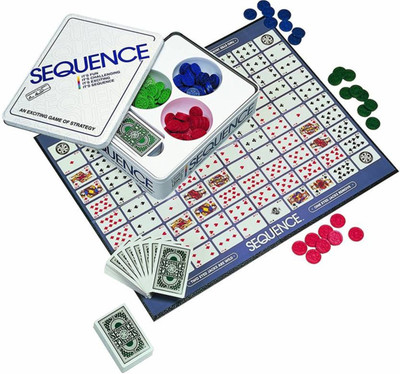 

Vnex Sequence Board Games for Kids/Adults, Sequence Game Family Card Board Game, Suitable for 2-12 Players Family Game Board Game