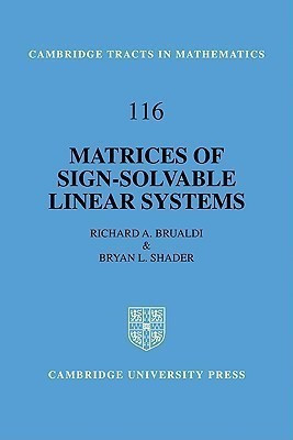 Matrices of Sign-Solvable Linear Systems(English, Paperback, Brualdi Richard A.)