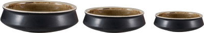 

Caffeine Serving Bowl Set Ceramic/Stoneware in Black Studio (1 Large, 1 Medium & 1 Small Bowl) (Set of 3) Handmade by Caffeine Stoneware Bowl Set(Black, Brown, Pack of 3)