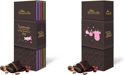 

Cadbury Bournville Library Chocolate Gift Pack with New Born Sleeve(Pink), 320g Bars(320 g)