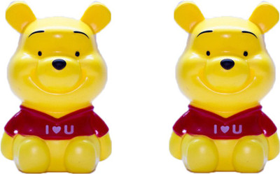 

Shopkooky Cute Pooh Shaped Piggi/Coin / Money Bank/Birthday Return Gift - Pack of 2 Coin Bank(Yellow)